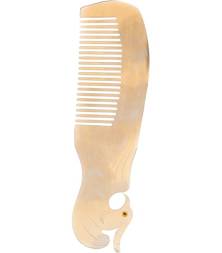 Amazon | Mikinona 静電気防止牛角彫刻コーム 1個 ポータブルヘアケア